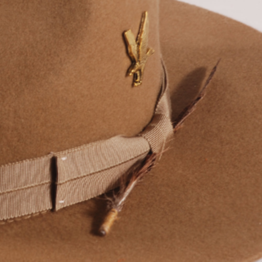 Fedora Felt Hat-Khaki