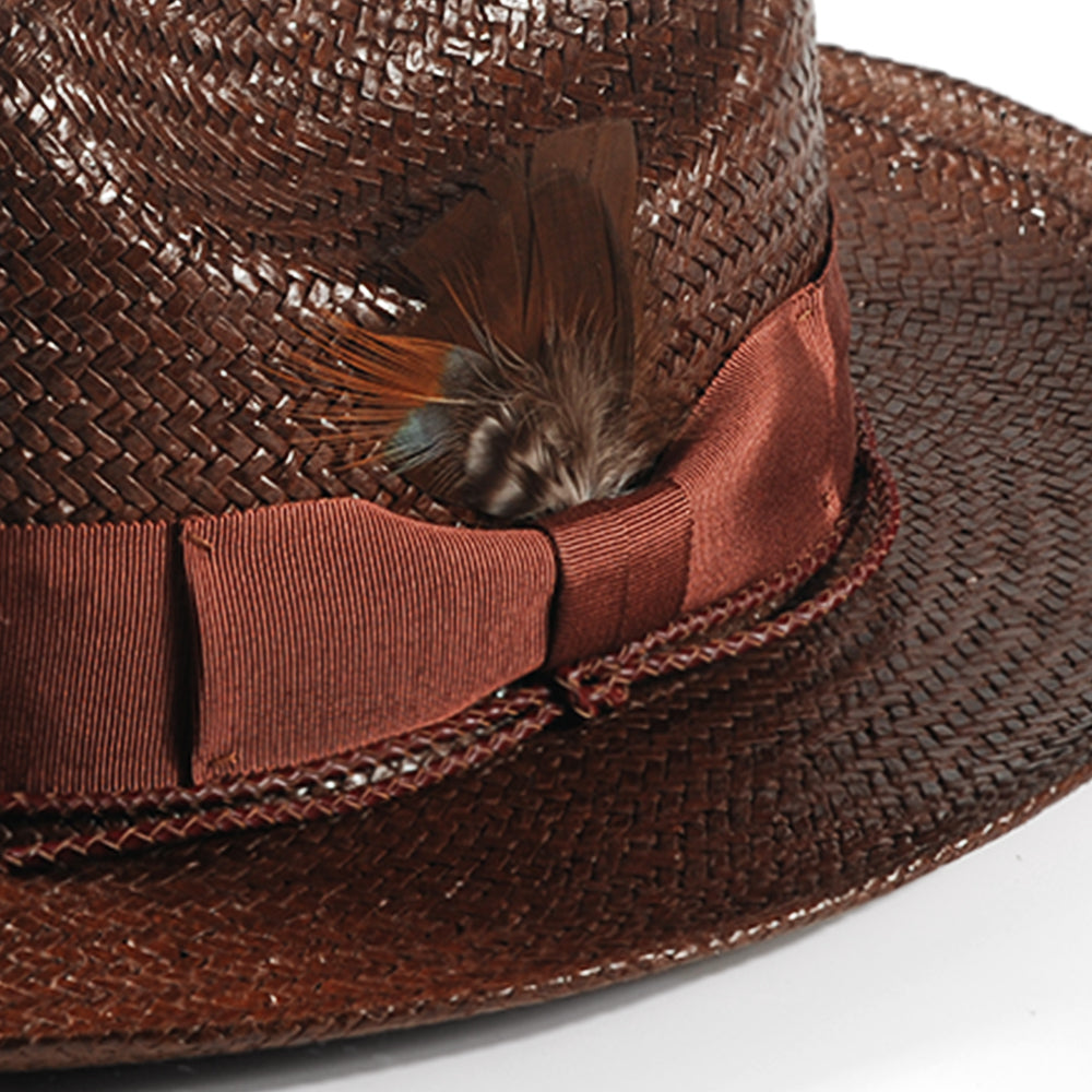 Miller Ranch Fedora Hat - Patriotic Straw–toffee (Includes All The Accessories)