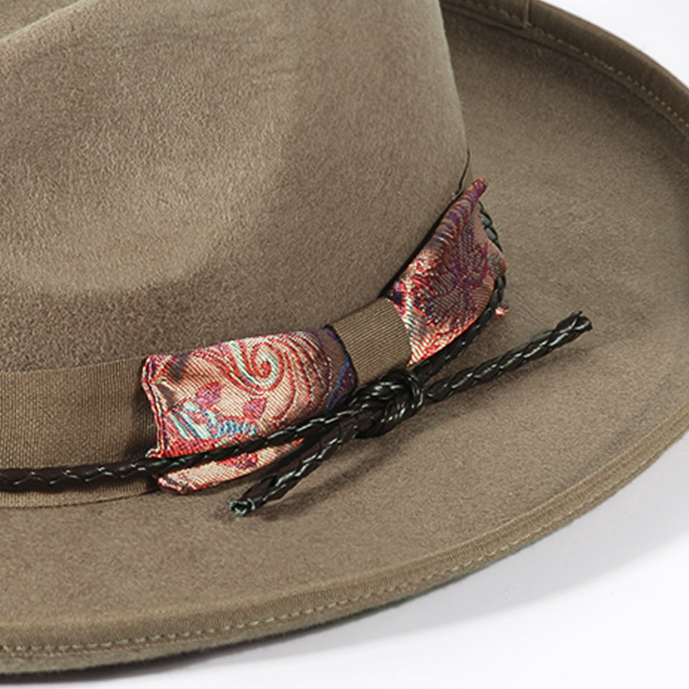 Fedora Felt Hat-Khaki (Includes All The Accessories)