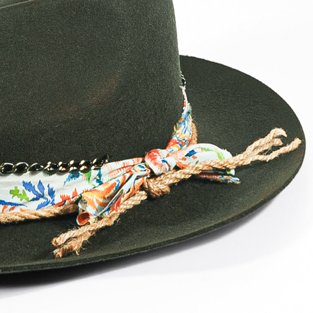 Fedora Hat-Green(Includes All The Accessories)