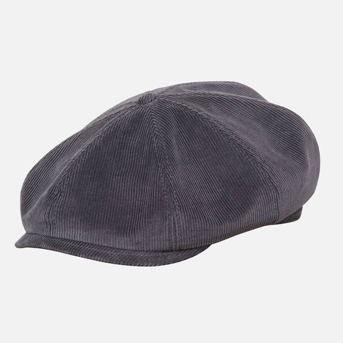 Corduroy 8 Panels Cap-Grey