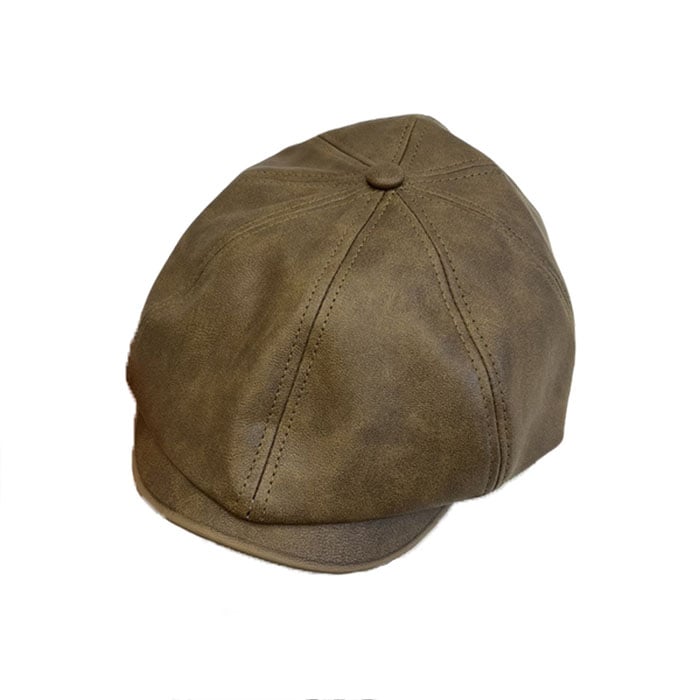 Washed Leathers Eight Piece Cap