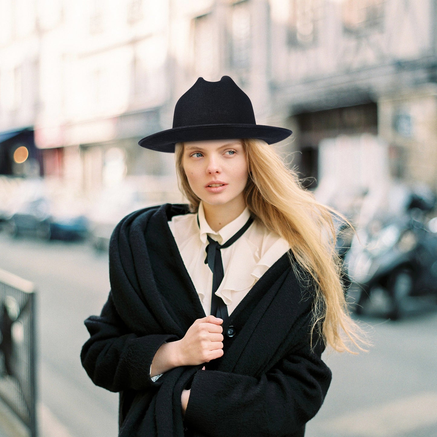 Open Road Felt Hat-Black