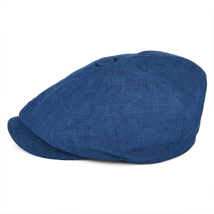 Alfie Irish Linen Newsboy Cap - Blue