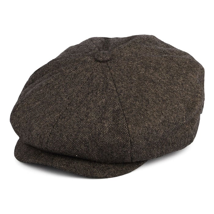 Brixton Hats Baggy Newsboy Cap - Dark Toffee