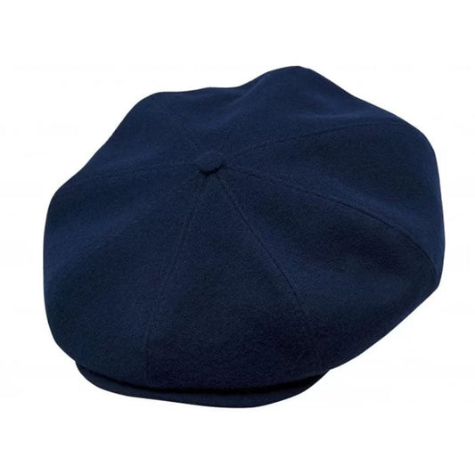 Scottish Harris Tweed 8 Panels Man Cap Navy