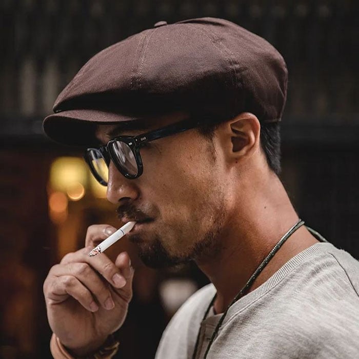 SHELBY - Workwear WAXED COTTON Newsboy Cap