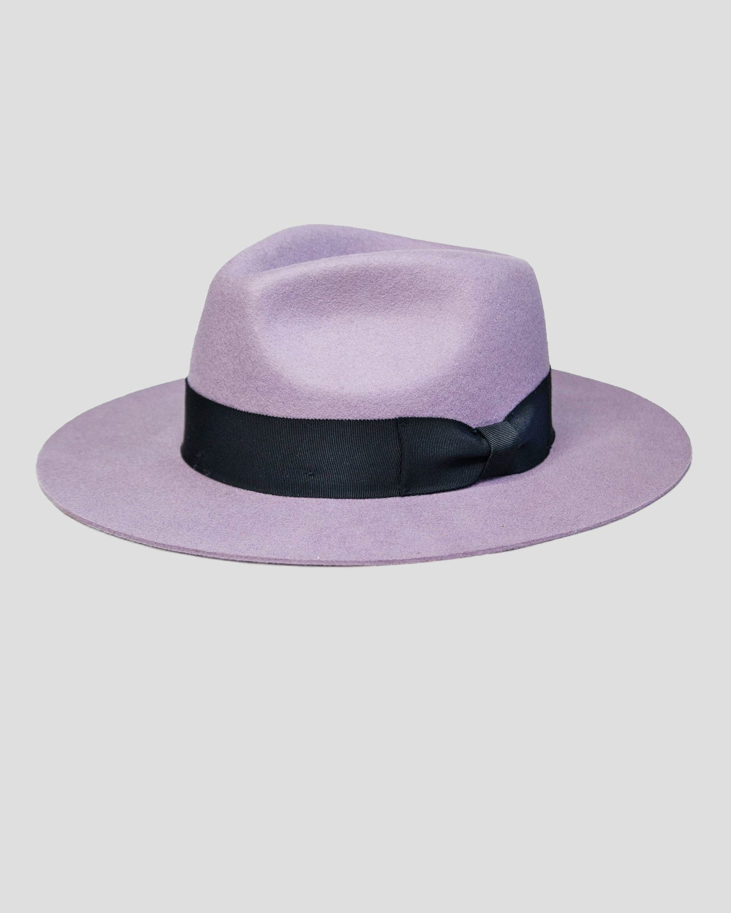 Ferguson Fedora Hat - Lavender + Black