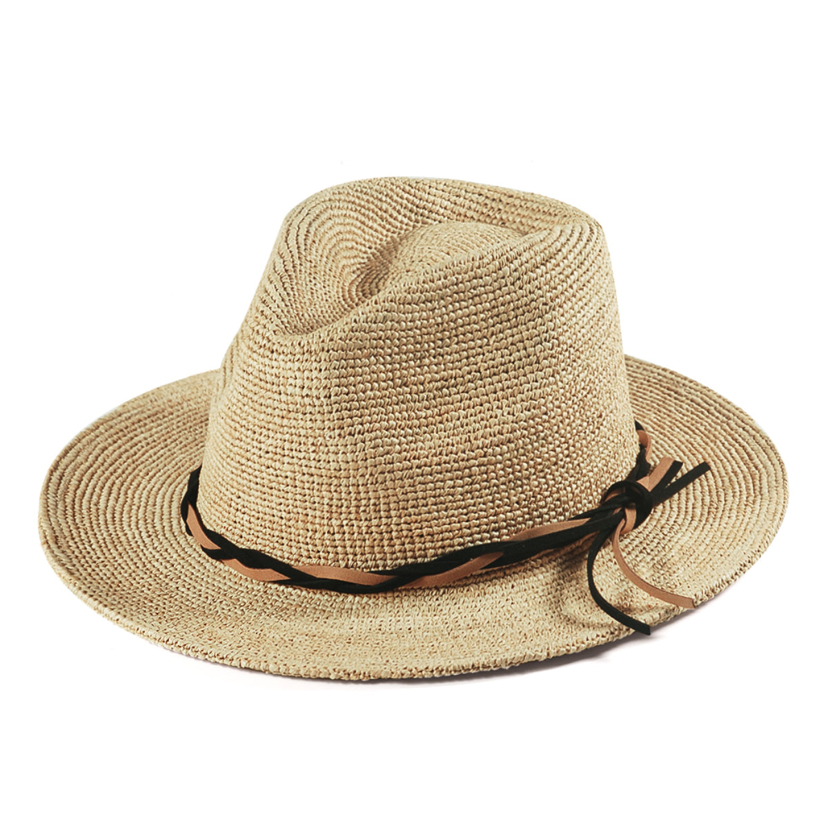 Can be rolls up for packing-Goorin Raffia Haze Fedora