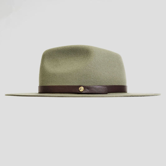 Geoffery Fedora Hat – Olive Green