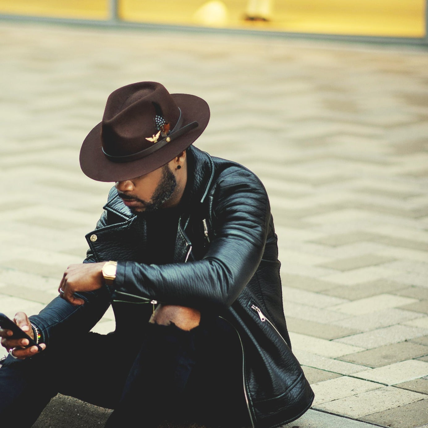 Geoffery Fedora Hat – Brown