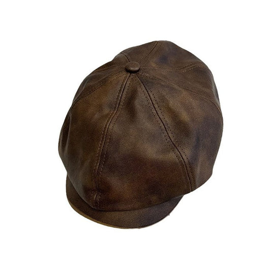 Washed Leathers Eight Piece Cap