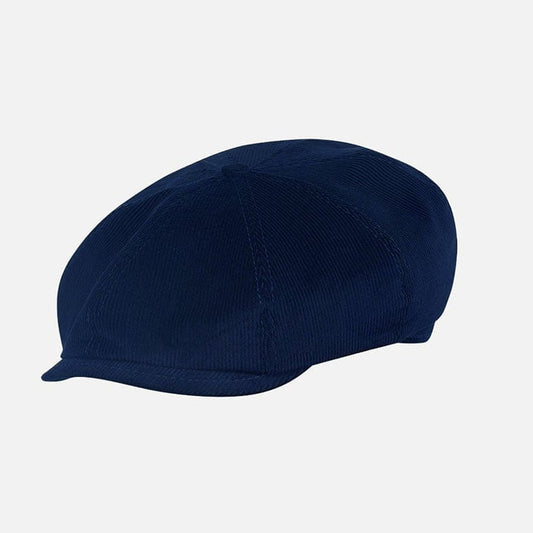 Corduroy 8 Panels Cap-Dark Blue