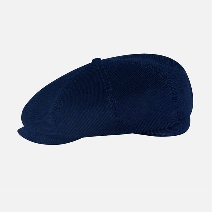 Corduroy 8 Panels Cap-Dark Blue