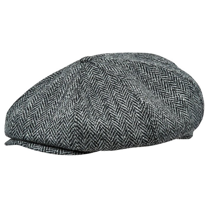 Peaky Blinders Scottish Harris Tweed 8 Panels Man Cap Gray-Black