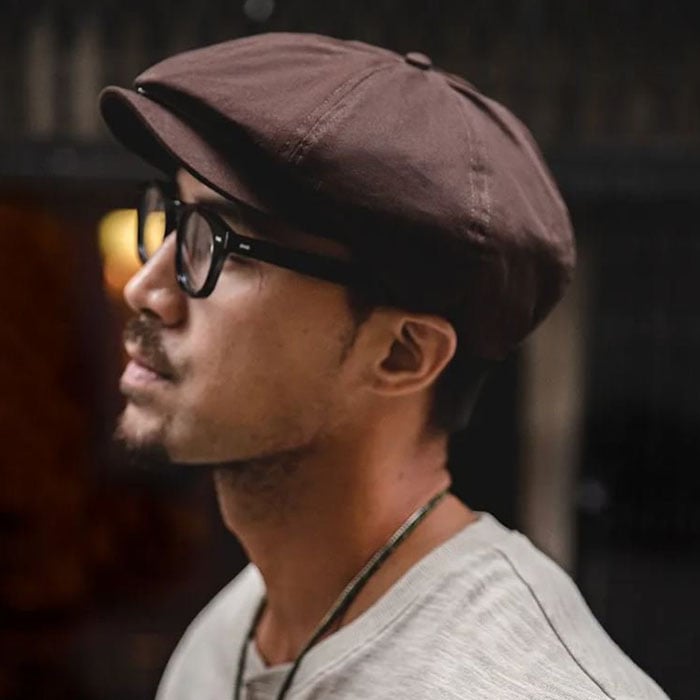 SHELBY - Workwear WAXED COTTON Newsboy Cap