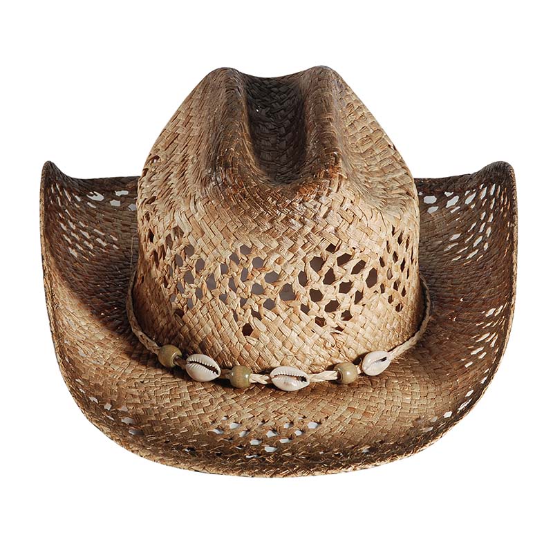 Western Straw Cowboy Cowry Hat