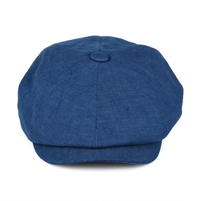 Alfie Irish Linen Newsboy Cap - Blue