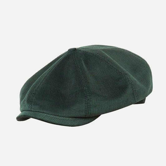 Corduroy 8 Panels Cap-Dark Green