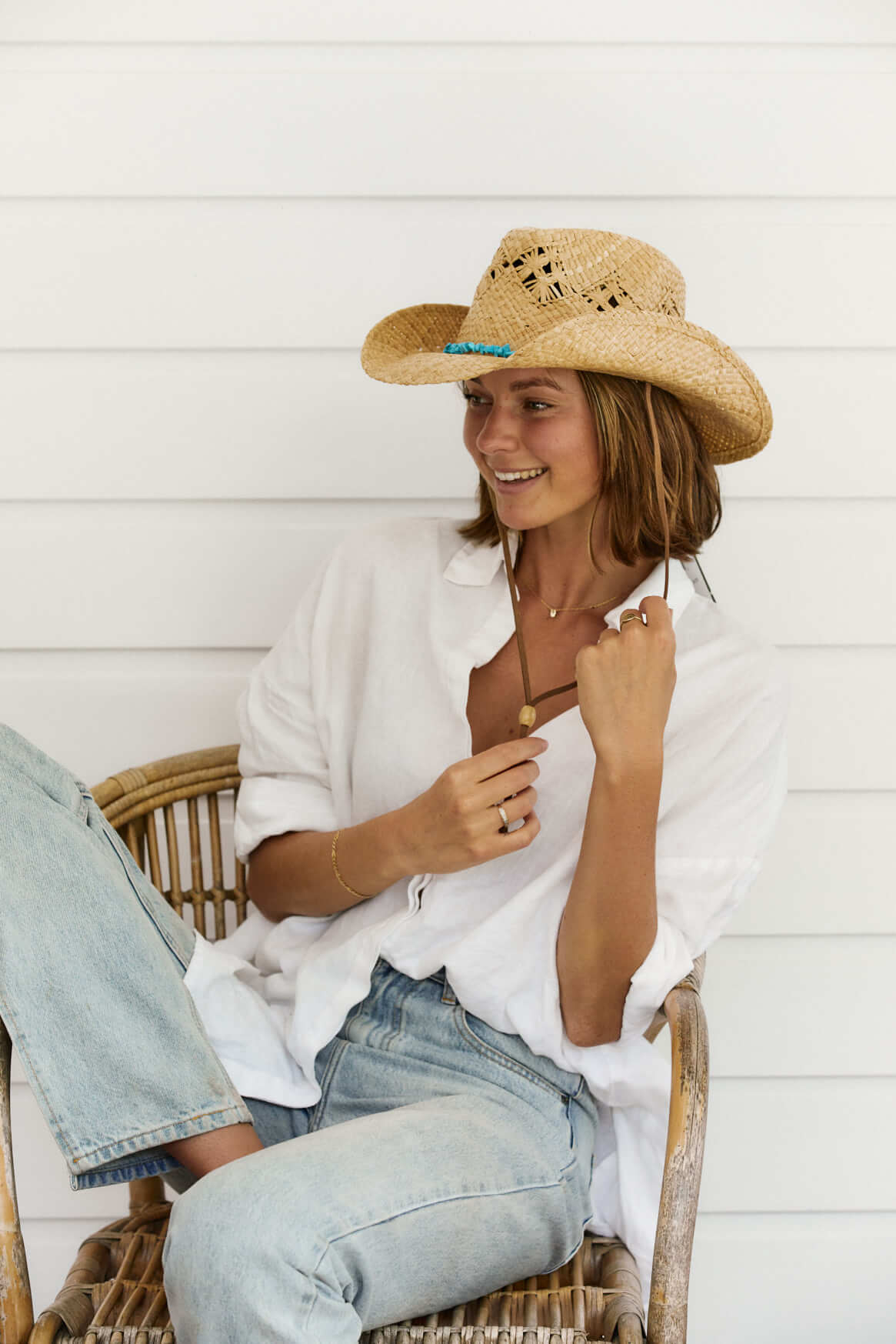 Cascade Mountain Organic Raffia Western Hat