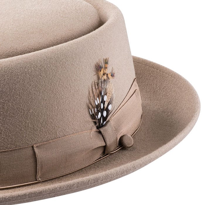 Porkpie Oak Hat-Camel