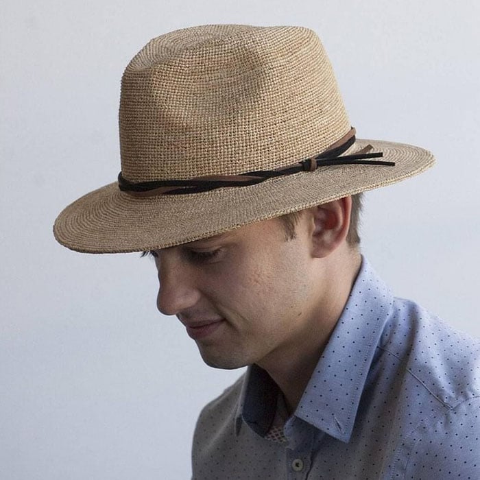 Can be rolls up for packing-Goorin Raffia Haze Fedora