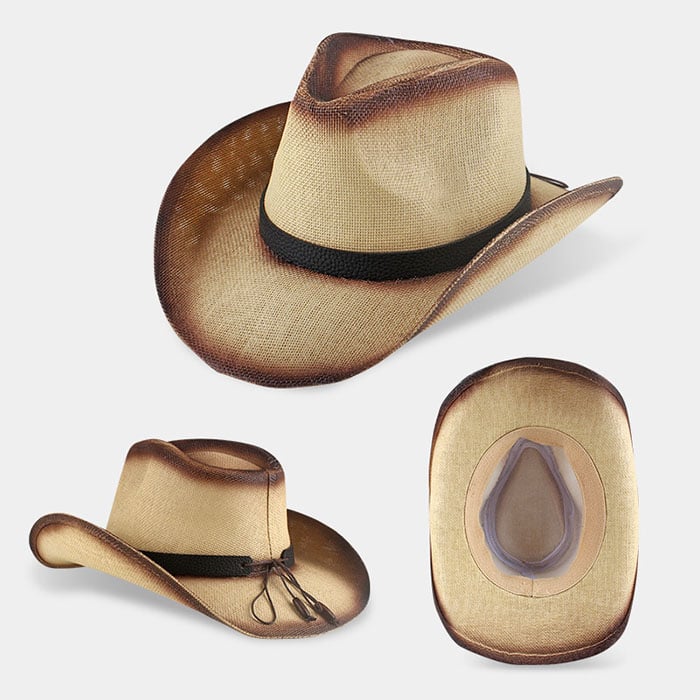 Flaming/Bursting West Cowboy Straw Hat