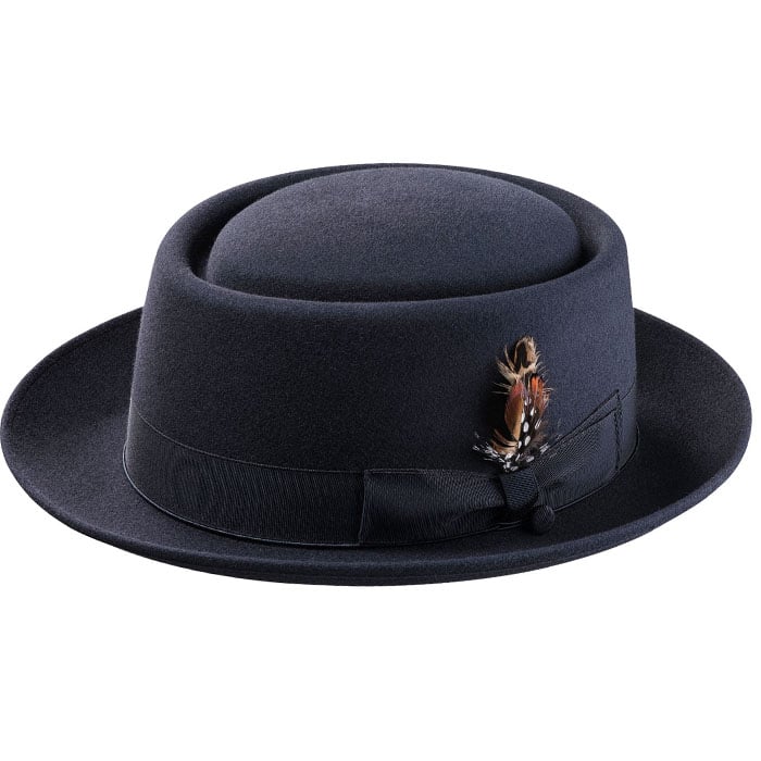 Porkpie Oak Hat-Charcoal