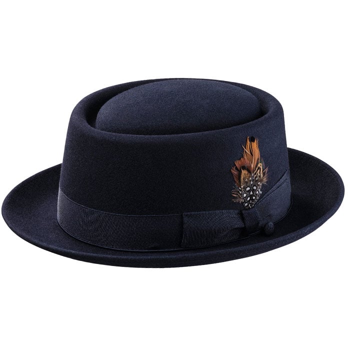 Porkpie Oak Hat-Navy