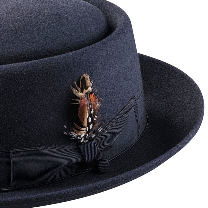 Porkpie Oak Hat-Charcoal