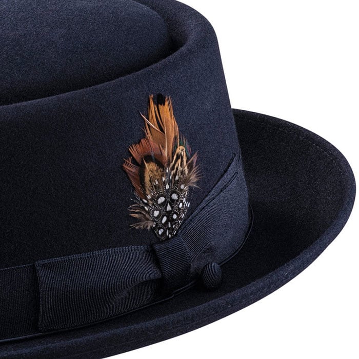 Porkpie Oak Hat-Navy