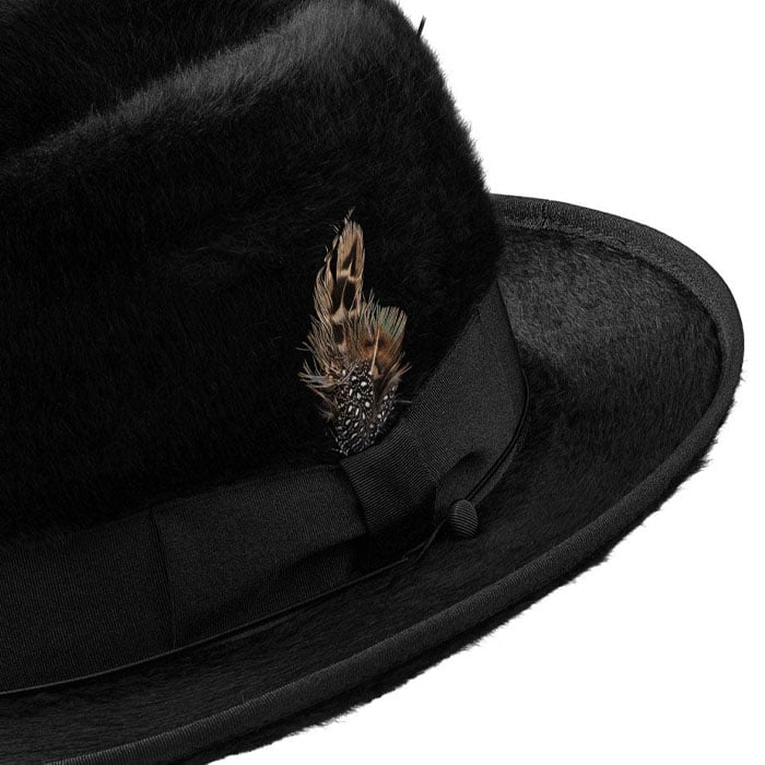 Alpha Godfather Homburg Hat-Black