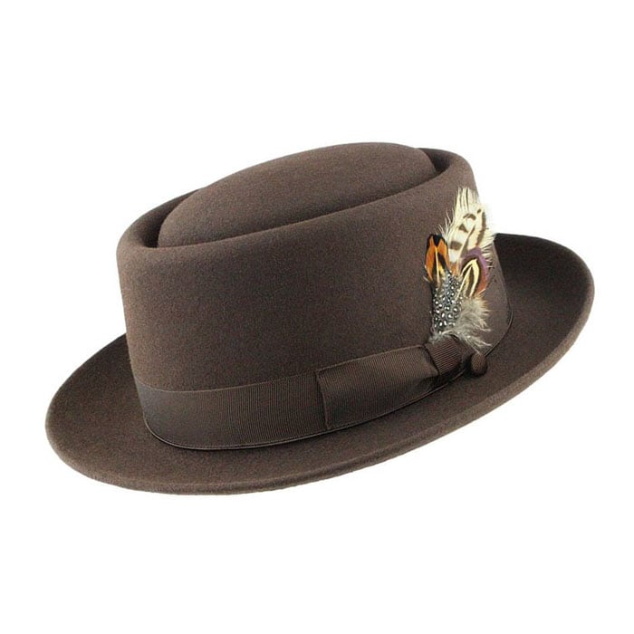 Porkpie Oak Hat-Brown