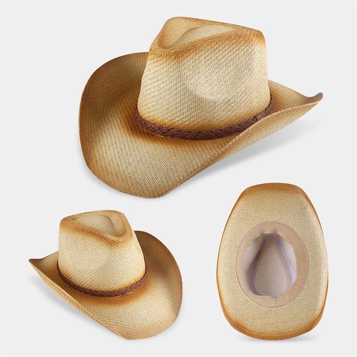 Flaming/Bursting West Cowboy Straw Hat