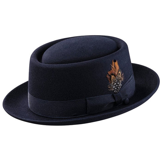 Porkpie Oak Hat-Navy