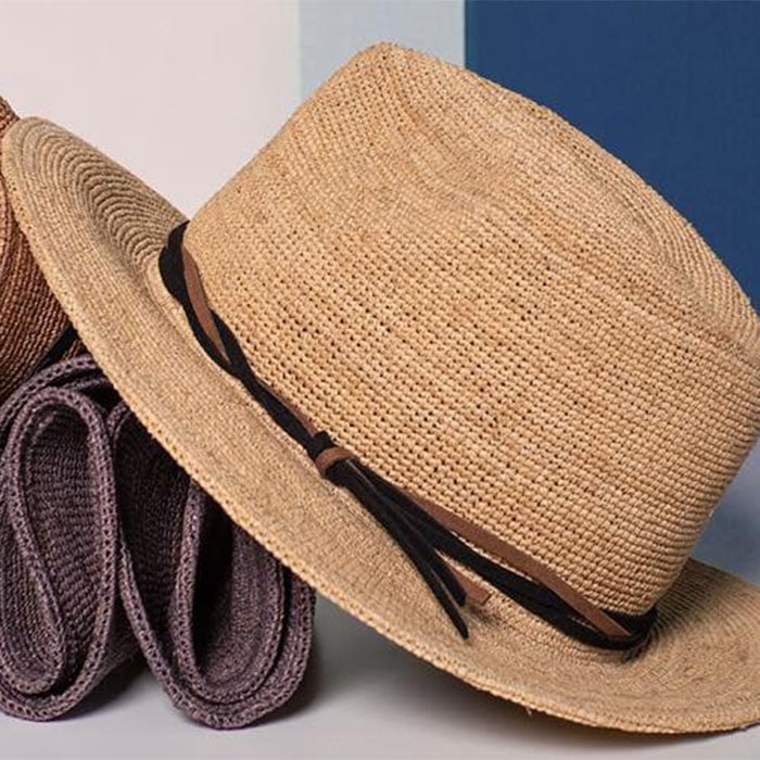 Can be rolls up for packing-Goorin Raffia Haze Fedora