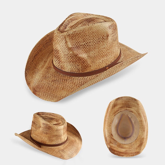 Vintage West Cowboy Straw Hat